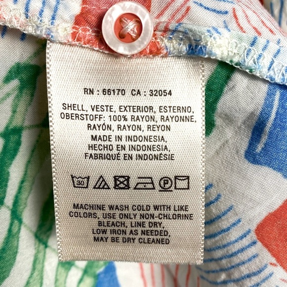 Anthropologie Maeve Women Sunseeker Umbrella Print Top Sleeveless Blouse Tank - Picture 9 of 12